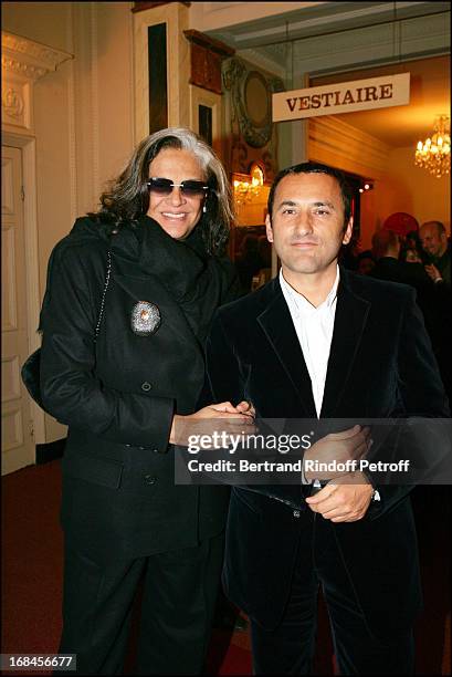 Betty Lagardere and Pascal Houzelot at Arturo Brachetti Performs At Theatre Mogador .