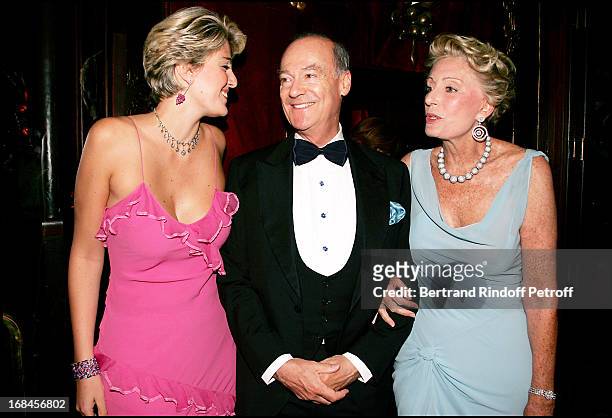 Ondine De Rothschild, Prince Amyn Aga Khan and Ariane Dandois at Dinner At Maxim's Organised by SAS The Princess Maria Von Thurn Und Taxis .