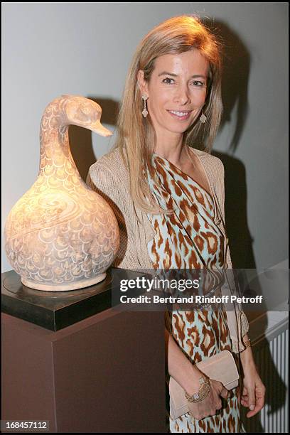 Madame Brice Hortefeux at Gala Opening Evening At The Christian Deydier Art Exhibition In Paris.