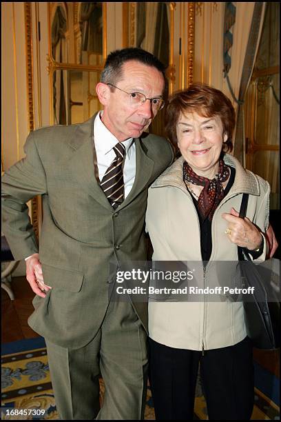 Patrice Leconte and Annick Alane at Gerard Jugnot Receives Chevalier Legion Of Honour.