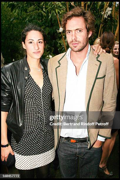 Arthur de Kersauson and his sister in law India d'Urso at Launch Of John Galliano's New Fragrance "Number 1" In Paris .