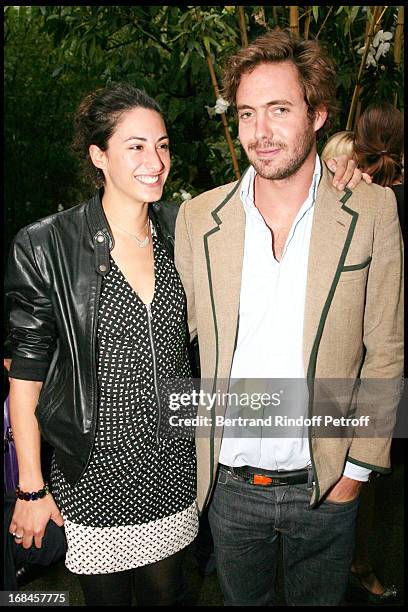 Arthur de Kersauson and his sister in law India d'Urso at Launch Of John Galliano's New Fragrance "Number 1" In Paris .