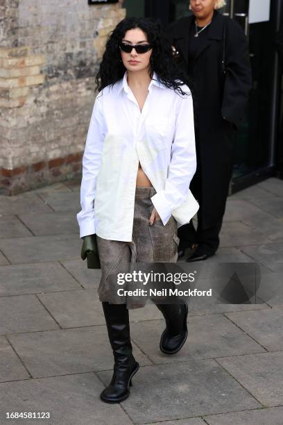 Charli XCX attends JW Anderson at Camden Roundhouse during London Fashion Week September 2023 on September 16, 2023 in London, England.