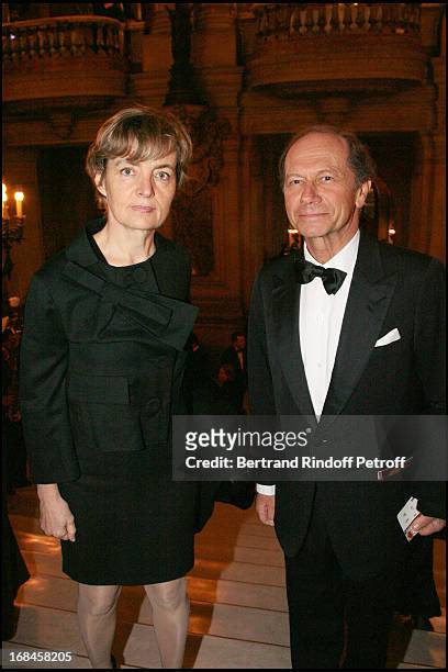 Anne Claire Taittinger and Jean Claude Meyer at Gala Evening At L'Opera Garnier Titled Ensemble - Pasteur Weizmann & Care International Pour La Paix...