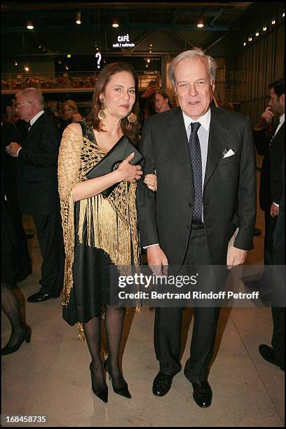 Baron and Baronne David De Rothschild at Gala Evening Societe Des Amis Du Musee National D'Art Moderne At The Centre Pompidou In Paris .