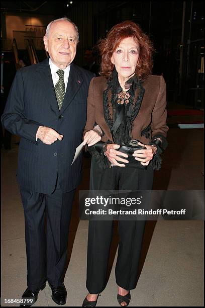 Pierre Berge and Charlotte Aillaud at Gala Evening Societe Des Amis Du Musee National D'Art Moderne At The Centre Pompidou In Paris .