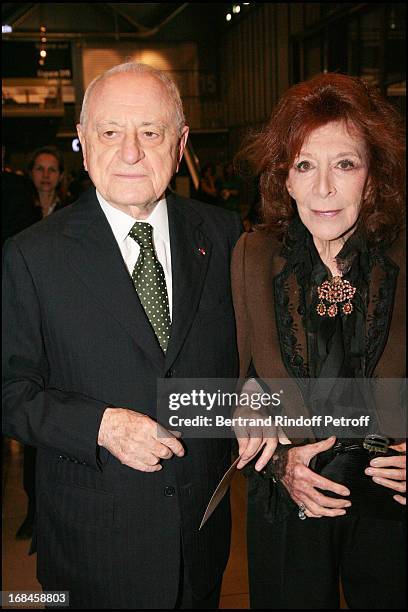 Pierre Berge and Charlotte Aillaud at Gala Evening Societe Des Amis Du Musee National D'Art Moderne At The Centre Pompidou In Paris .