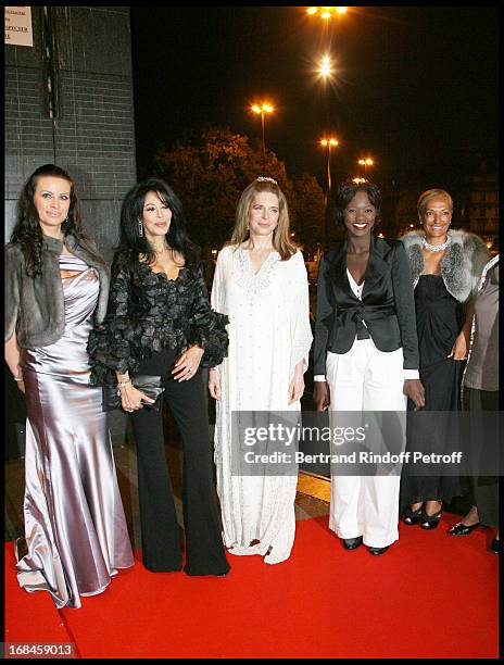 Princess Kasia Al Thani, Yamina Benguigui, Queen Noor of Jordan and Rama Yade at 2nd International Encounters Of Cinema Verite A Opera Bastille.