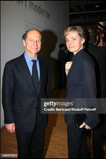 Jean Claude Meyer and Anne Claire Taittinger at Gala Evening Societe Des Amis Du Musee National D'Art Moderne At The Centre Pompidou In Paris .