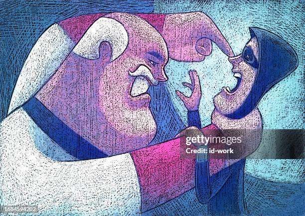 senior man catching and pointing thief - old man cheating stock illustrations