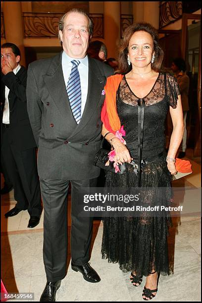 Prince Michel De France and Eleonore De La Rochefoucauld at "La Musique Fait Son Cinema" At Theatre Des Champs Elysees.