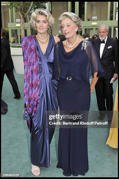 Ariane Dandois and her daughter Ondine of Rothschild at 24th Biennale Des Antiquaires At Grand Palais In Paris.