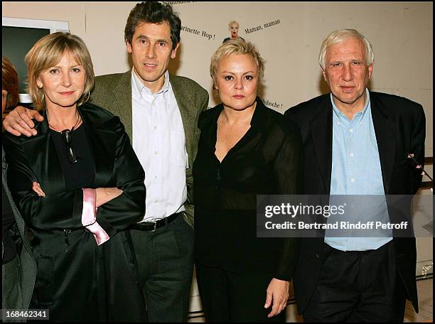 Muriel Robin, Claude Cheysson, Marine Jacquemin and Professor Alain Deloche at Muriel Robin Gives Profits Of Her Show To Afghans Kids Association .