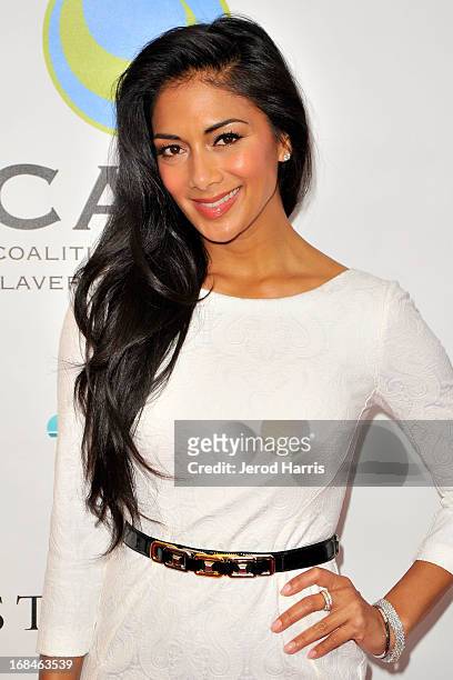 Nicole Scherzinger arrives at the Coalition To Abolish Slavery and Trafficking's 15th Annual From Slavery to Freedom gala at the Sofitel Hotel on May...