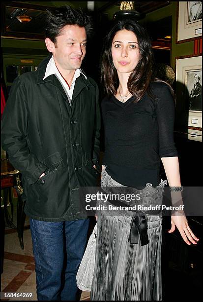 Olivia Magnani and Alexis De La Falaise at "Miu Miu" Party In Restaurant "Laperouse", After The Fashion Show Ready To Wear - Fall - Winter 2006-2007.