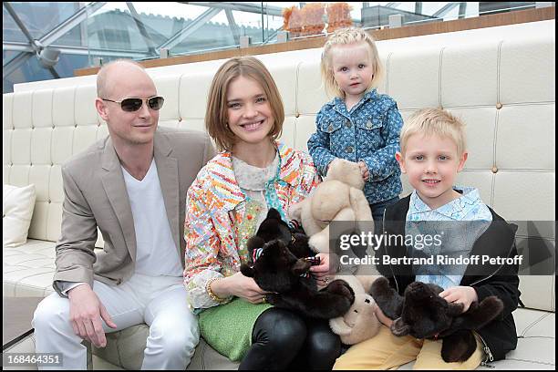 Natalia Vodianova with husband Mari Lord Justin Portman and their children Lucas and Neva at The Re-opening Of Louis Vuitton Store In Moscow In...