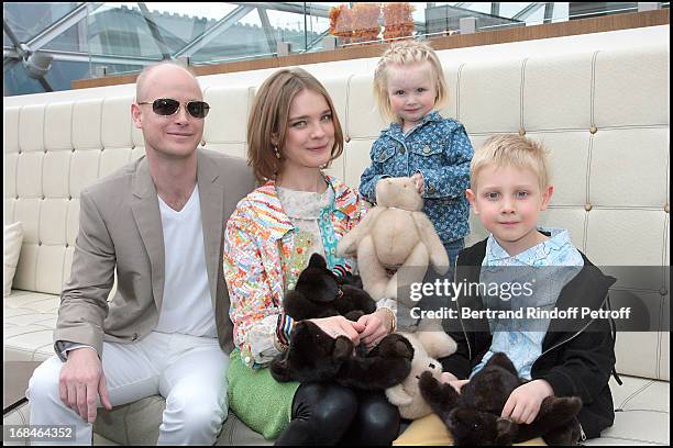 Natalia Vodianova with husband Mari Lord Justin Portman and their children Lucas and Neva at The Re-opening Of Louis Vuitton Store In Moscow In...