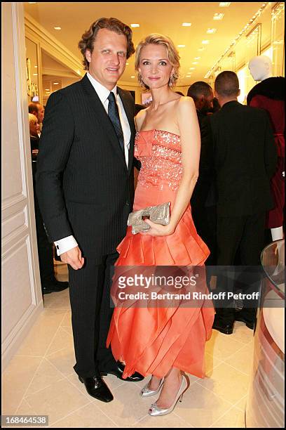 Alessandro Vallarino Gancia and Delphine Vallarino Gancia at Stars Wearing Dior Jewelry.