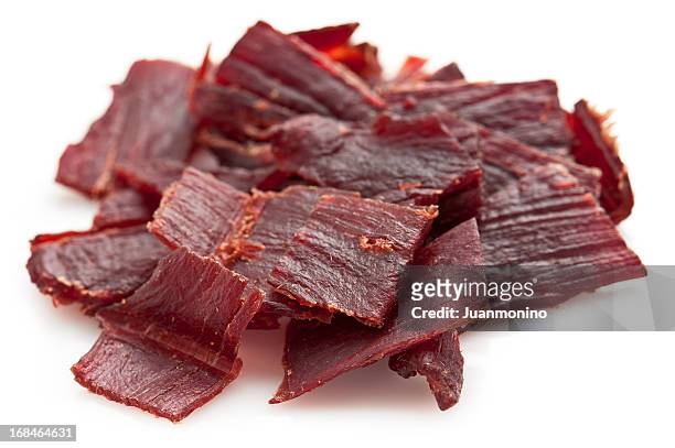beef jerky - beef stock pictures, royalty-free photos & images
