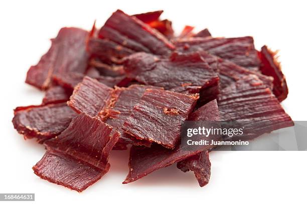 beef jerky - beef jerky stock pictures, royalty-free photos & images