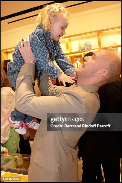 Lord Justin Portman and daughter Neva at The Re-opening Of Louis Vuitton Store In Moscow In Association With Natalia Vodianova 's Foundation, Naked...