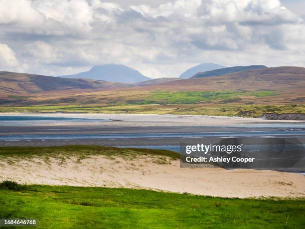 ardnave point at loch gruinart on islay, inner hebrides, scotland, uk. - loch gruinart stock pictures, royalty-free photos & images