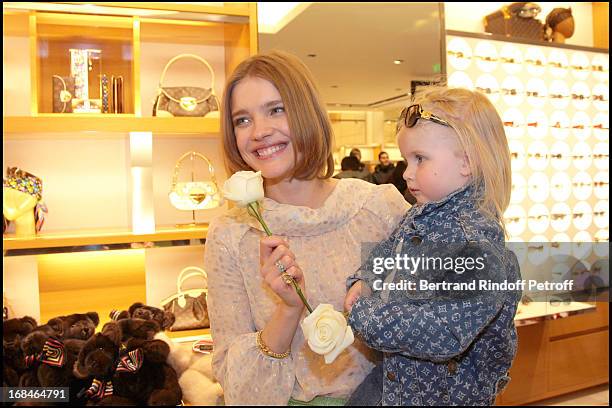 Natalia Vodianova and daughter Neva at The Re-opening Of Louis Vuitton Store In Moscow In Association With Natalia Vodianova 's Foundation, Naked...