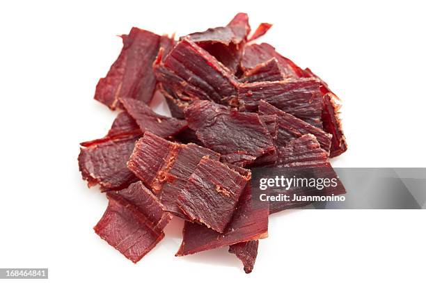 beef jerky - beef jerky stock pictures, royalty-free photos & images