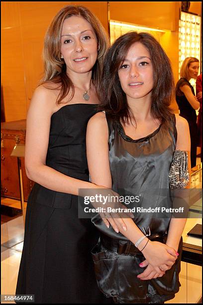 Sati Spivakova and daughter at The Re-opening Of Louis Vuitton Store In Moscow In Association With Natalia Vodianova 's Foundation, Naked Heart.