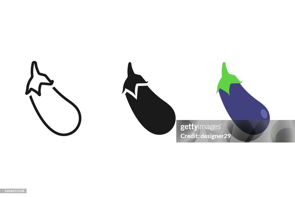 Eggplant Icon Set.