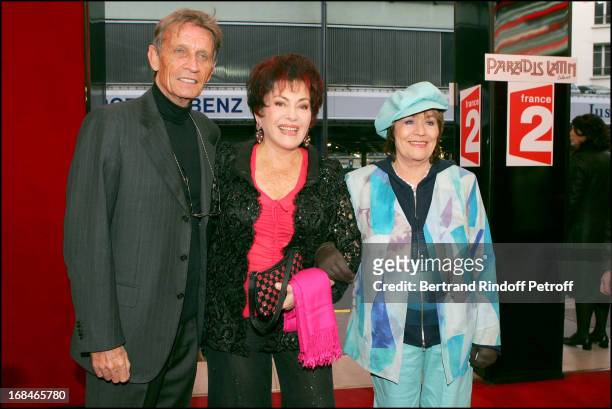 Rika Zarai, her husband and Annie Girardot at "Dalida" TV Film Tribute To The Singer.