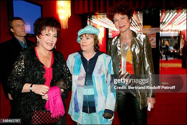 Rika Zarai, Annie Girardot and Pascale Breugnot at "Dalida" TV Film Tribute To The Singer.