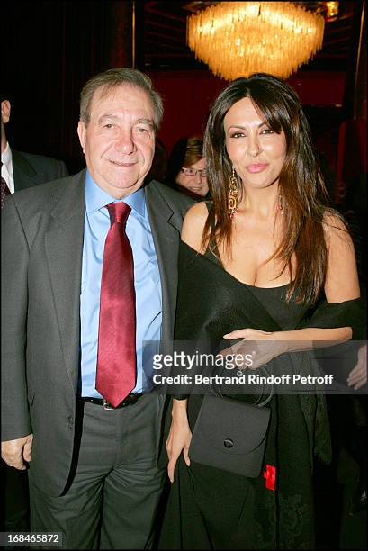 Sabrina Ferilli and father at "Dalida" TV Film Tribute To The Singer.