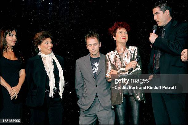 Sabrina Ferilli , Joyce Bunuel , Charles Berling , Pascale Breugnot and Alessandro Gassman at "Dalida" TV Film Tribute To The Singer.