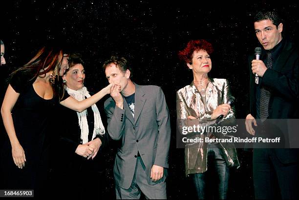 Sabrina Ferilli , Joyce Bunuel , Charles Berling , Pascale Breugnot and Alessandro Gassman at "Dalida" TV Film Tribute To The Singer.