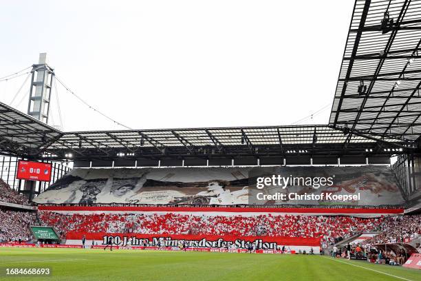 Choreography during the Bundesliga match between 1. FC Köln and TSG Hoffenheim at RheinEnergieStadion on September 16, 2023 in Cologne, Germany.