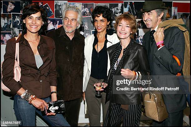 Ines de La Fressange, Thadee Klossowski, Farida, Loulou De La Falaise and Luigi D'Urso at Booksigning Of Paquita Paquin's "Vingt Ans Sans Dormir" .