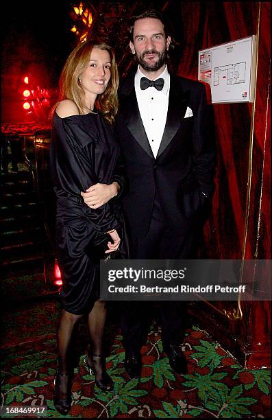 Frederic Beigbder and Amandine Cornette De Saint Cyr - Dinner at the restaurant Maxim's in Paris to the benefit of the asssociation O.T.M which helps...