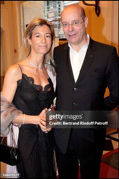 Madame Brice Hortefeu, Christian Deydier at Etoiles Classical Concert At Salle Gaveau - The Piano Played By Brigitte Engerer And Helene Mercier With...