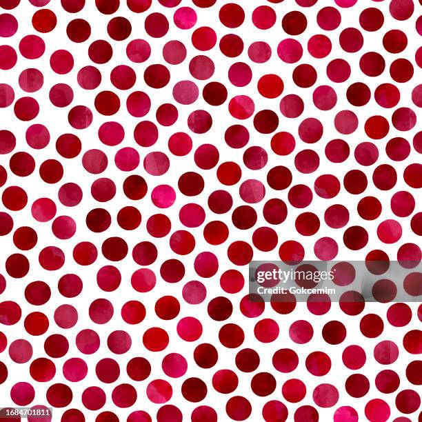 ilustraciones, imágenes clip art, dibujos animados e iconos de stock de red dots abstract watercolor seamless pattern. fondo de pétalos de rosa. - pétalos de rosa
