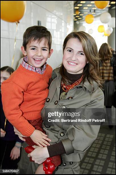 Princess Amedee De Clermont Tonnerre and son Stanislas - Arop Gala at the Bastille Opera for "Reve D'Enfants" Coppelia Ballet by Patrice Bart.