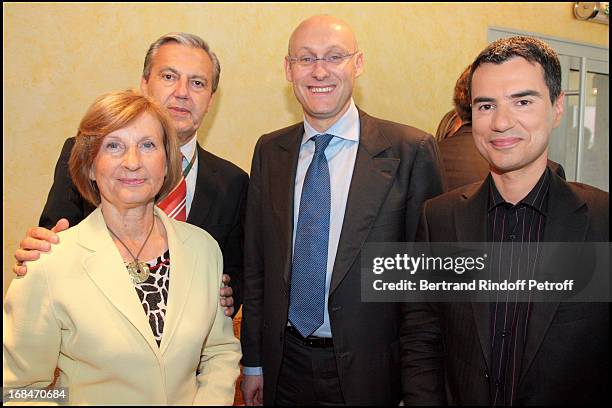 Madame Amaury, Daniel Billalian, Bernard Laporte and Laurent Luyat at The Roland Garros Tournament - 5th June 2008.