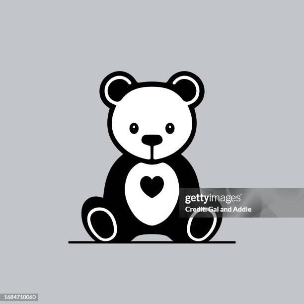 teddybär-ikone - teddy bear stock-grafiken, -clipart, -cartoons und -symbole