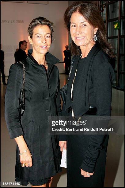 Madame Brice Hortefeux and Madame Thierry Breton at Preview of L'Atelier D'Alberto Giacometti At Centre Pompidou In Paris.
