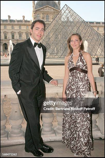 Prince Dushan De Yougoslavie Et Olypia Guerrand Hermes at Liaisons Au Louvre Fundraiser At Galerie Borghese Daru At The Louvre In Paris.