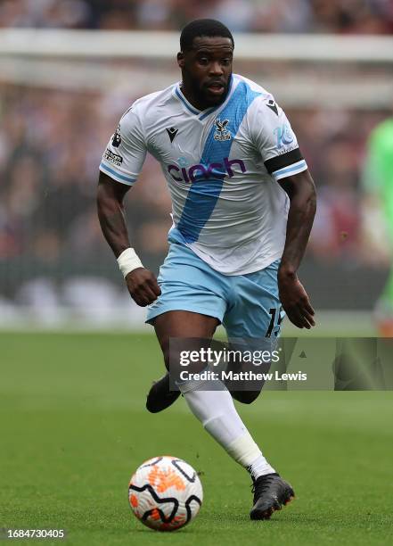 Jeffrey Schlupp of Crystal Palace pictured during the Premier League match between Aston Villa and Crystal Palace at Villa Park on September 16, 2023...