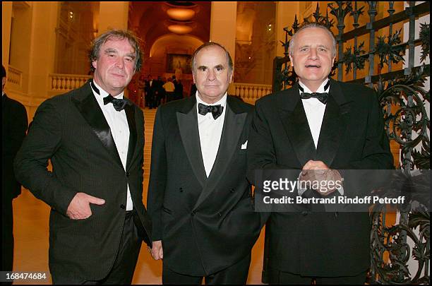 Jean Michel Wilmotte, Pierre Combescot and Philippe Villin - Inauguration of the new museum of ornamental arts followed by a gala dinner to the...