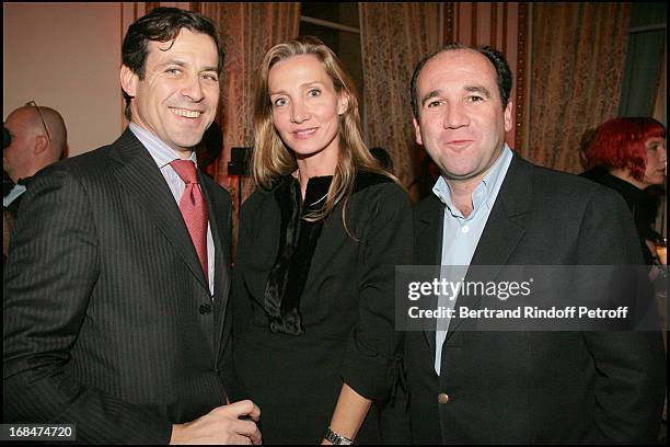 Herve Martin, Emmanuel and Marie Moatti at Des Createurs Et Des Bijoux Photo Exhibition By Kate Berry For Madame Figaro Held At Hotel De Crillon .