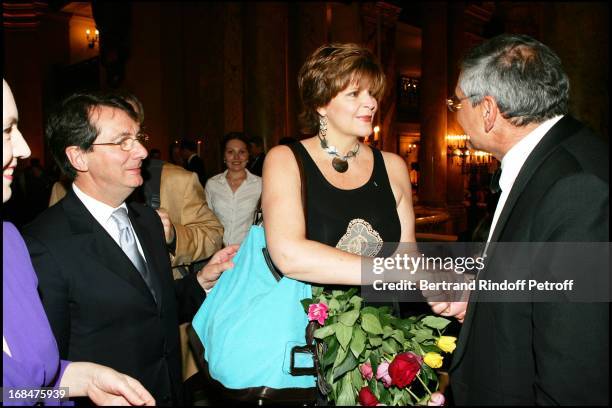 Gerard Mortier, Susan Graham and Jean-Louis Beffa at The Arop Gala At Opera Garnier.