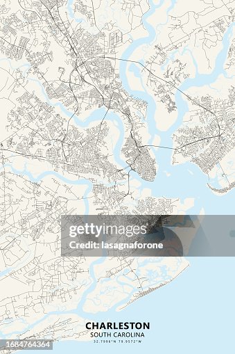 Charleston South Carolina Usa Vector Map High-Res Vector Graphic ...